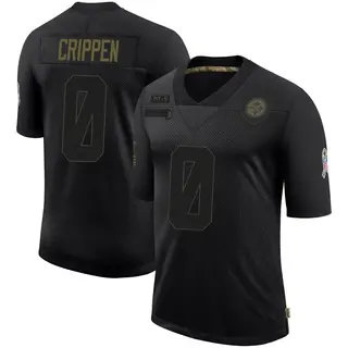 Pittsburgh Steelers Youth Greg Crippen Limited 2020 Salute To Service Jersey - Black