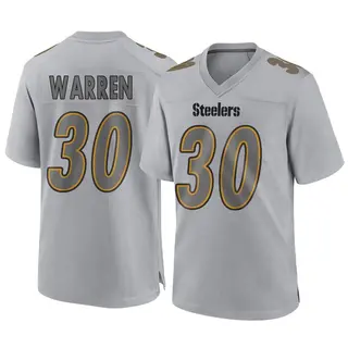 Pittsburgh Steelers Youth Jaylen Warren Game Atmosphere Fashion Jersey - Gray