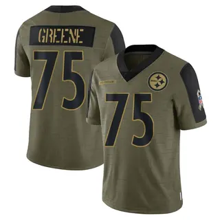 Pittsburgh Steelers Youth Joe Greene Limited 2021 Salute To Service Jersey - Olive