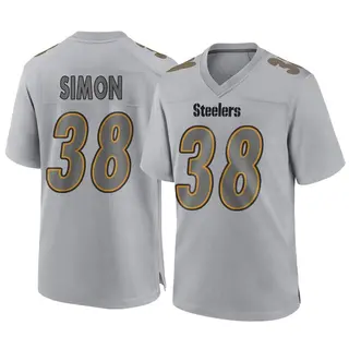Pittsburgh Steelers Youth John Simon Game Atmosphere Fashion Jersey - Gray