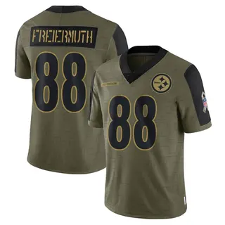 Pittsburgh Steelers Youth Pat Freiermuth Limited 2021 Salute To Service Jersey - Olive