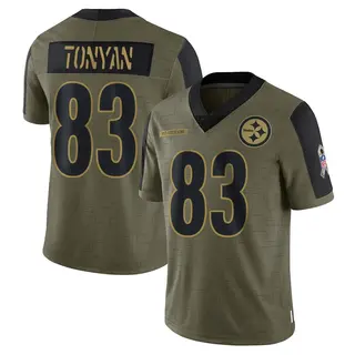 Pittsburgh Steelers Youth Robert Tonyan Limited 2021 Salute To Service Jersey - Olive
