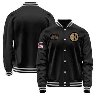 Pittsburgh Steelers Youth Salute to Service Sideline Performance Jacket - Black