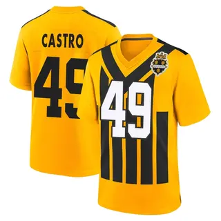 Pittsburgh Steelers Youth Sebastian Castro Game Alternate 1933 Throwback Jersey - Gold