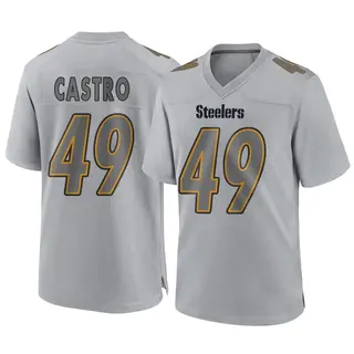Pittsburgh Steelers Youth Sebastian Castro Game Atmosphere Fashion Jersey - Gray