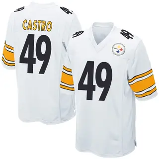Pittsburgh Steelers Youth Sebastian Castro Game Jersey - White