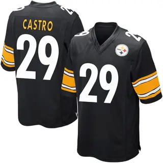 Pittsburgh Steelers Youth Sebastian Castro Game Team Color Jersey - Black