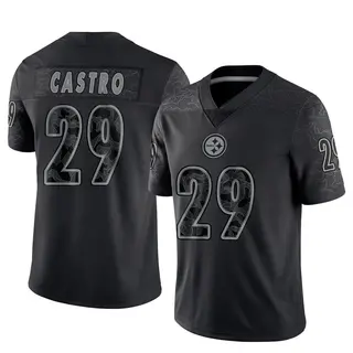 Pittsburgh Steelers Youth Sebastian Castro Limited Reflective Jersey - Black