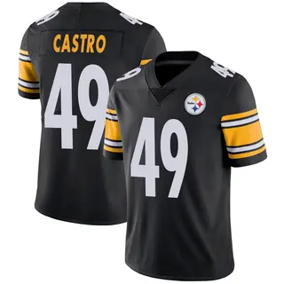 Pittsburgh Steelers Youth Sebastian Castro Limited Team Color Vapor Untouchable Jersey - Black
