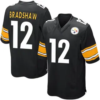 Pittsburgh Steelers Youth Terry Bradshaw Game Team Color Jersey - Black
