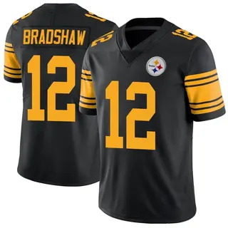 Pittsburgh Steelers Youth Terry Bradshaw Limited Color Rush Jersey - Black
