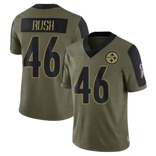 Pittsburgh Steelers Youth Thomas Rush Limited 2021 Salute To Service Jersey - Olive