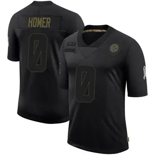 Pittsburgh Steelers Youth Travis Homer Limited 2020 Salute To Service Jersey - Black