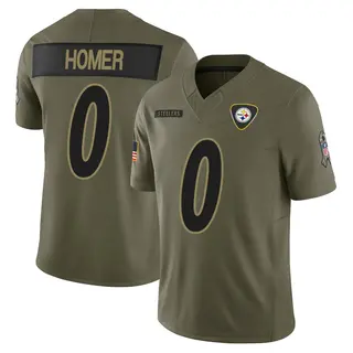 Pittsburgh Steelers Youth Travis Homer Limited 2025 Salute to Service Jersey - Olive