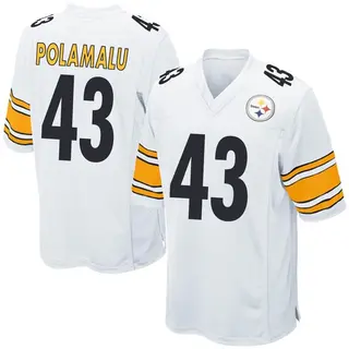 Pittsburgh Steelers Youth Troy Polamalu Game Jersey - White