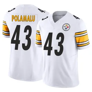 Pittsburgh Steelers Youth Troy Polamalu Limited Vapor F.U.S.E. Jersey - White
