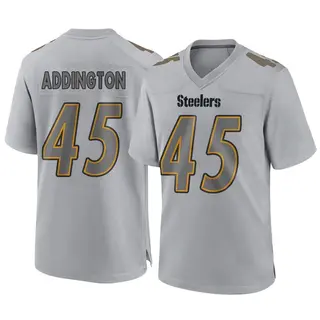 Pittsburgh Steelers Youth Tucker Addington Game Atmosphere Fashion Jersey - Gray