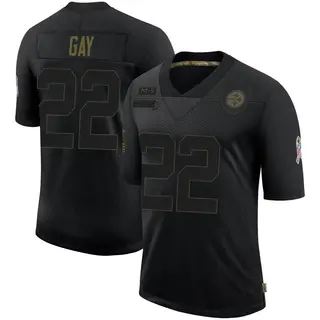 Pittsburgh Steelers Youth William Gay Limited 2020 Salute To Service Jersey - Black